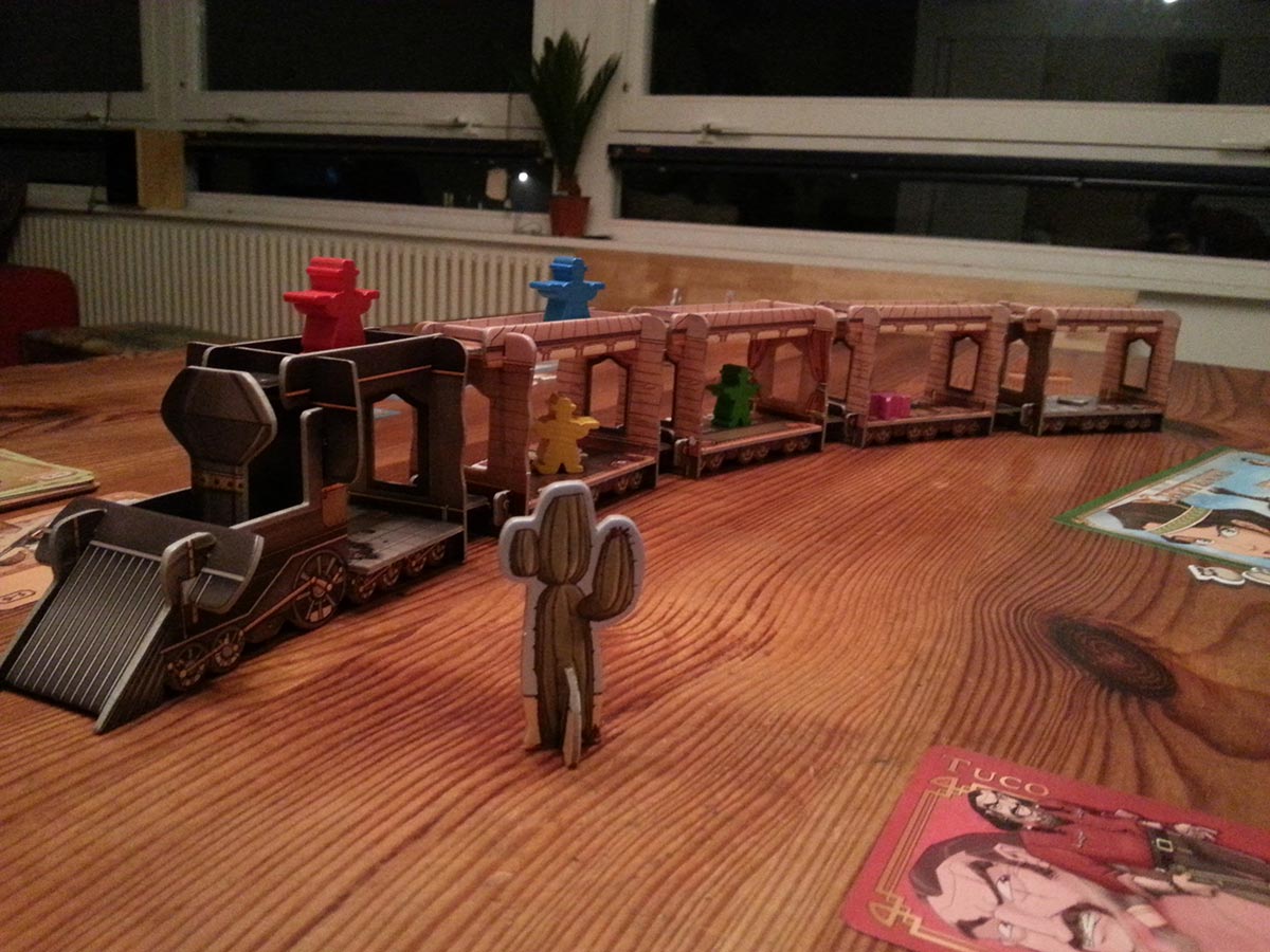 cardboard trains